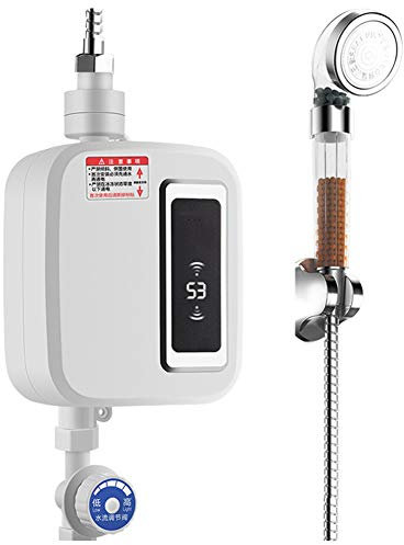 Electric Water Heater 220V-240V 3500W Mini Tankless Instant Hot Water Heater, Temperature Display, for Kitchen Shower
