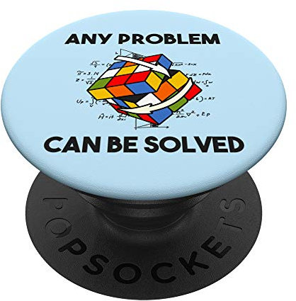 Zauberwürfel Rubik Cube Magic Würfel Retro Rubi Vintage Nerd PopSockets PopGrip: Ausziehbarer Sockel und Griff für Handys/Tablets mit Tauschbarem Top