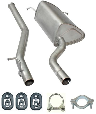 Ferroz Export Ersatz für Auspuff Mercedes Benz C-Klasse (W203 S203) C 200-220 Endschalldämpfer Montagesat