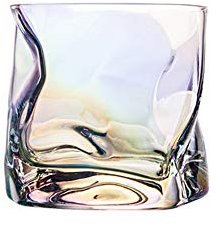 Cicano Verre à whisky à bascule - Style irrégulier - Sans plomb - Coloré