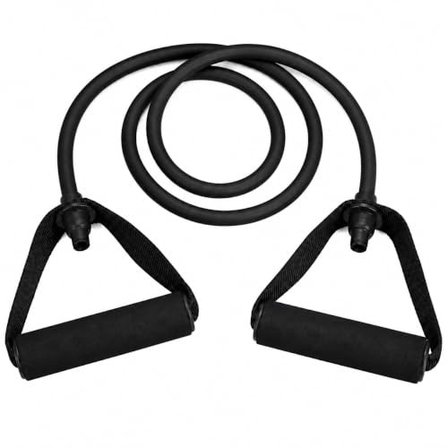 Fitnessband Widerstandsband Tube Expander mit Schaumstoff-Griffen, Resistance Band Gymnastikband für Muskeltraining Yoga Pilates Fitness Rehabilitation für Männer & Frauen