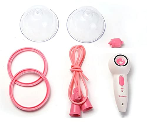 Frauen Brustpumpe Sexspielzeug, Tragbares Brust Vakuum Pumpen Elektrische Brustsauger Größere Brüste Nippelsauger Sex Wachstums Trainings Mit Einzelne/Doppelte Silikon Saugnäpfe Set,Double cup,A
