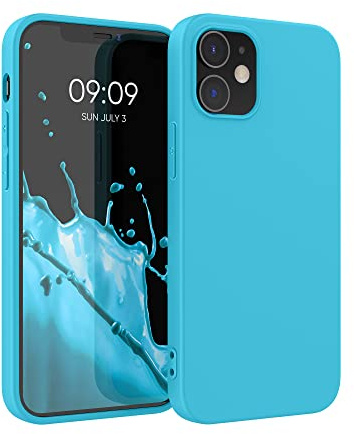 kwmobile Case Compatible with Apple iPhone 12 / iPhone 12 Pro Case - Soft Slim Protective TPU Silicone Cover - Cool Glacier