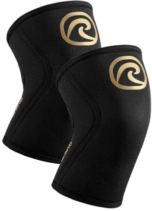 Rehband 5mm Benda per ginocchio Powersport, fascia per ginocchio per Cross Fit e allenamento pesante in neoprene, stabilizza le ginocchia