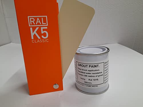 Tile Grout Paint. Grouting Paint. Ivory. Satin Finish. Brush Applied. 150ml