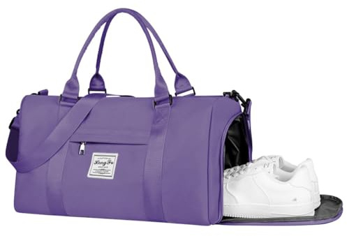 flintronic Sac de Voyage Grande Capacité, Sac de Transport pour Voyage Léger Imperméable Sac à Dos Weekend Sac de Sport Séparé Sec et Humide