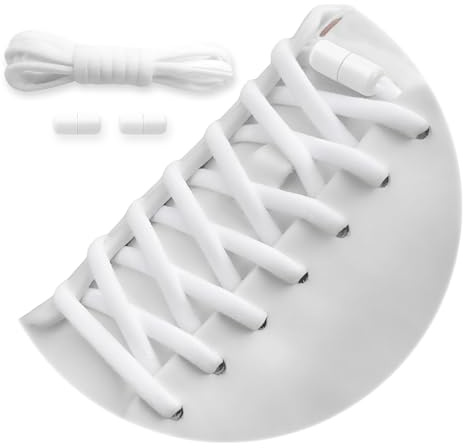 Nounex21 - Premium Elastische Schnürsenkel mit Metall-Lock-Verschluss ohne Binden, Set für 2 oder 1 Paar Schuhe - Schnellschnürsystem für Sneaker