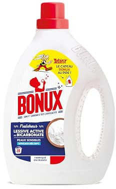 Bonux – Lessive Liquide Fraîcheur Super Active – Parfum Fraicheur Intense - Nettoie en Profondeur – Pour Linge Blanc et Couleur – Adaptée Aux Peaux Sensibles - 50 Lavages 2,25L