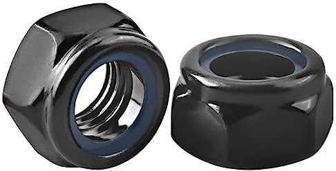 Drenky 25 Pcs M10 Hex Lock Nut, 304 Stainless Steel Nyloc Self-Locking with Nylon Inserts for Bolts & Screws, Standard Thread