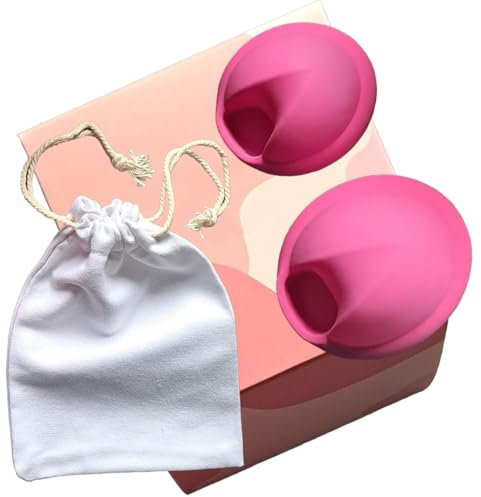 Menstrual Disc, Reusable Period Disc, Comfortable Soft Silicone Disc, Easy Insert Menstrual Cup, 12 Hours of Protection, Replaces Tampons & Pads, Satin Storage Bag Included, 1 x Small & 1 x Large