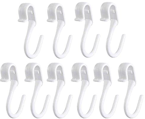 FASSME 5 S-Kleiderbügelhaken, S-Haken für Kleiderstange - 10 Stück S-förmige Haken | Tragbare S-Hängehaken, robust, S-Aufhängerhaken, Küchen-Topfregal-Haken, Pflanzenhaken für Töpfe, Pfannen