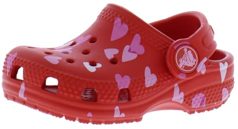 Crocs Unisex-barn klassisk grafisk träsko, Körsbärsröd, 4 UK Child