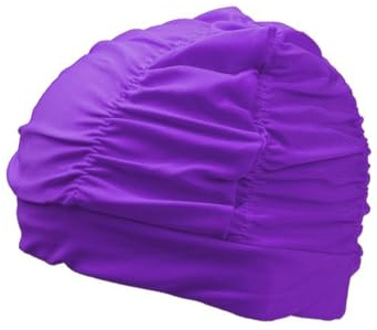 Whakano Cuffia da nuoto da uomo e da donna, protezione UV, resistente agli strappi ed elastico, morbido e resistente, per spiaggia, bagno e spa, viola