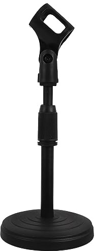 FUNOMOCYA Soporte Multipropósito de Micrófono Negro Ajustable de Plástico con Altura Regulable 260-360mm de Escritorio para Grabación y Conferencias