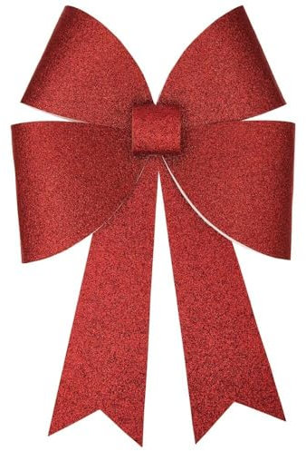 Bastelset XL-Schleife, Glitter, Rot, FSC MIX, 200 g/m²