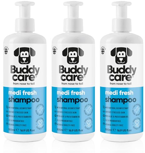Buddycare – hundschampo – Medi Fresh – 500 ml x 3
