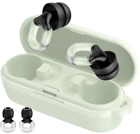 Ear Plugs for Sleep with Single/Double Tips, Reusable 36dB Noise Cancelling Ear Plugs, Hearing Protection for Noise Sensitivity, Flexible Silicone Earplugs for Sleep, Focus, Travel, Transparent