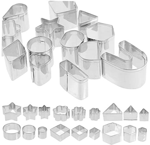 KICHOUSE 33piezas Molde De Aretes De Barro Cortador De Galletas Para Hornear Galletas De Cortadores De Redondos Cortadores De De Moldes Para Dulces Uso Arcilla y Masa