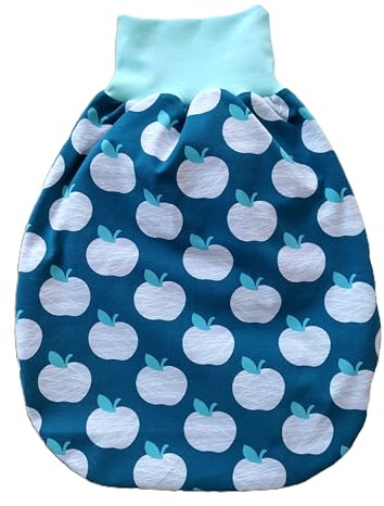 Strampelsack, Pucksack Äpfel, 95% Baumwolle, 5% Elasthan