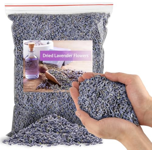 1/2 Pound Dried Lavender Flowers, Natural Dried Lavender Buds Bulk for Soap Making, Candles, Sachets, Crafts, DIY Projects