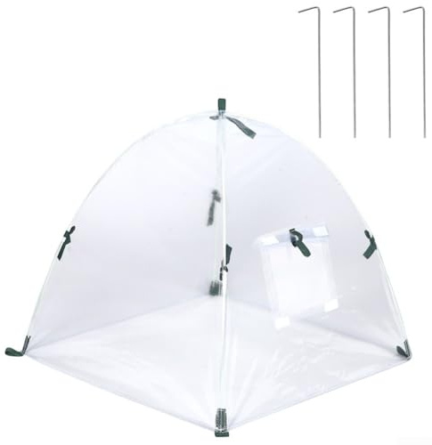 Copertura per mini serra da esterni, protezione antigelo per piante e verdure in vaso in inverno (C)