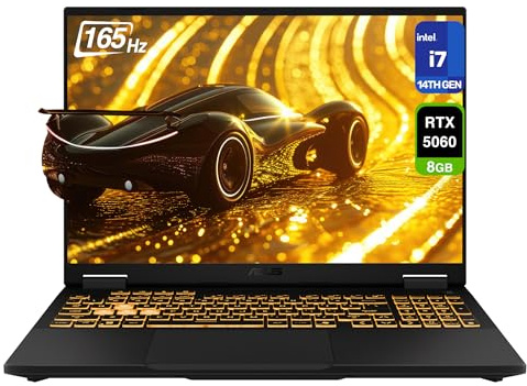 ASUS TUF F16 Gaming Laptop, Intel i7-14650HX, 32 GB DDR5 RAM, 2 TB PCIe SSD, 16'' FHD+ (1920x1200) 165Hz Display, Nvidia G-Force RTX 5060, RGB Backlit Keyboard, W11 Home, Jaeger Grey