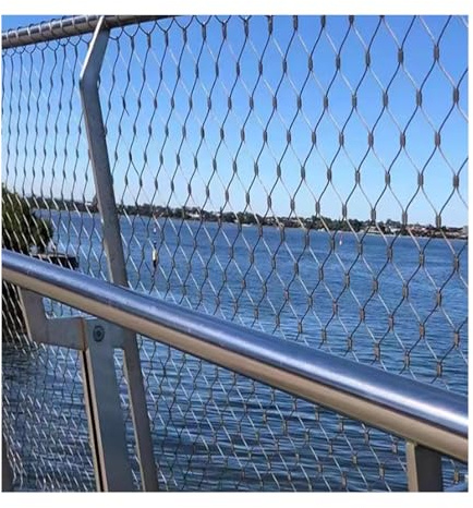 YPIOUREN Confine Di Protezione Rete Di Sicurezza,Rete Di Sicurezza Anticaduta, Rete Metallica Intrecciata For Recinzione, Rete Metallica In Acciaio Inossidabile 304, For Ringhiere(10*0.7m/32.8*2.2ft)