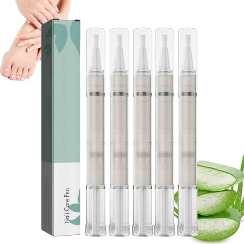 5 Packs Orville Nail Fungus Pen, Swissclear Anti Fungal Pen, Mullend Nail Care Pen Fungus, Anti Fungal Nail Treatment For Toenails, Natural Ingredients Nail Serum, Nail Strengthener