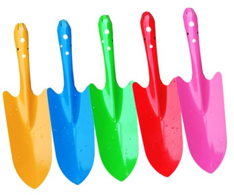 DECOMELODY 5 pezzi Palette Giardinaggio Portatili Colorate Vanghe Orto Ergonomiche per Scavo Trapianto e Diserbo Strumenti Manuali Leggeri e Resistenti per Piante e Fiori