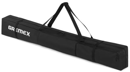 GREMEX Skitasche - Skisack für 1 Paar Ski - wasserdichte Skitasche - Robuster Leichte Ski Tasche - Ergonomisch Skisack - Skisack Alpinski - Kompakte Skisack Skitasche Alpin - Ski Zubehör