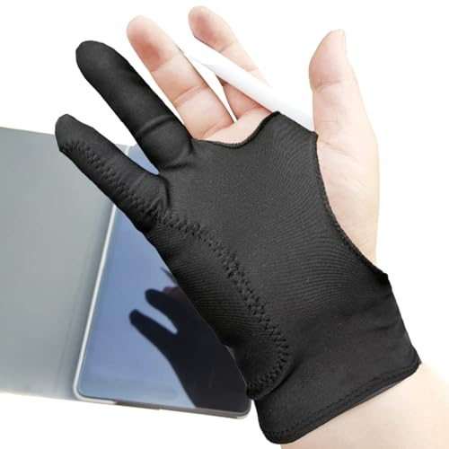 Anti-Touch-Handschuh – XS/S/M/L schwarzer Stoff, handschuh, Zeichen-Tablet-Handbekleidung | Perfekt für Digitale Skizzen, Malerei, Bleistift, Stift, Design, Illustration, Grafik, Kunst,