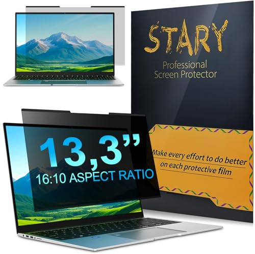STARY Filtre de Confidentialité Magnétique Ordinateur Portable 13.3 16:10 | Ecran Confidentialité Anti Espion,Anti-Lumière Bleu Laptop Privacy Screen Protector