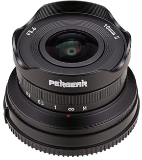PERGEAR 10mm F5.6 II APS-C Fisheye Pancake Objektiv für Sony E | 172° Ultra-Weitwinkel, Manueller Fokus, Kleines und Kompaktes, nur 120g, Kompatibel mit Sony E-Mount-Kamera