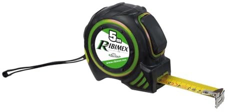 RIBIMEX PRMES05X19 Flessometro Autobloccante 5 m, Metro da tasca