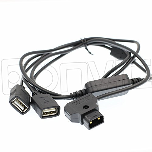 Eonvic Câble adaptateur D-Tap vers USB 5 V 2 A CC pour iPhone iPad pour Samsung Sony téléphone portable