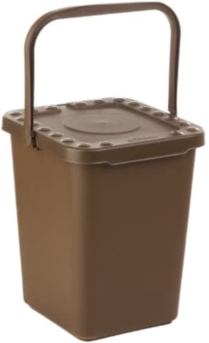 Ecoplast Pattumiera per Raccolta Differenziata, Apertura a Libro, Flessibile e Indeformabile, Resiste a tutte le Temperature, Interno ed Esterno, Oltre 80% Plastica Riciclata, Made in Italy, Marrone