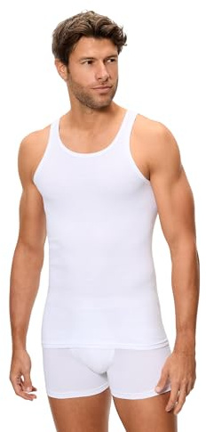 Abanderado Camiseta Tirantes Esencial Canalé Ocean Algodón 100% Hombre x1 | Camiseta interior, máxima calidad, tejido canalé 2x2, transpirabilidad, adaptación perfecta al cuerpo