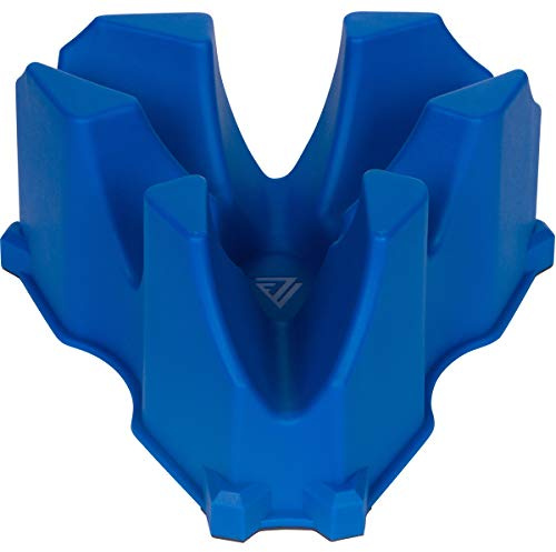 KOM Cycling Indoor Trainer Vorderrad Riser Block - 3 verschiedene Höhen schaffen den perfekten Block für alle Trainer einschließlich Zwift Hub Trainer, Cyclops, Wahoo Kickr, TacX Neo, Kinetic (Blau)