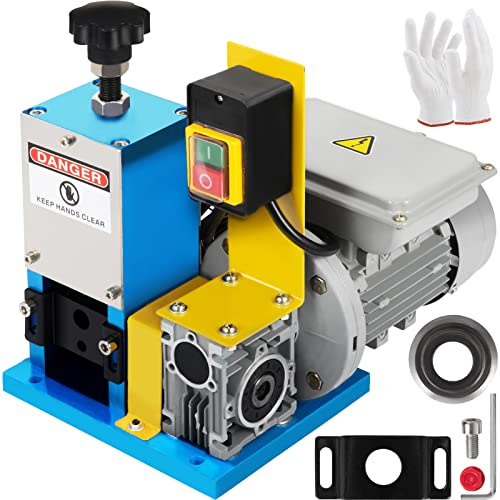 VEVOR Machine à Dénuder électrique HXSMS-025, Pince à dénuder électrique x1 lame, pour recycler les fils de cuivre/enlever l'isolant en plastique et en caoutchouc des fils de ferraille intacts