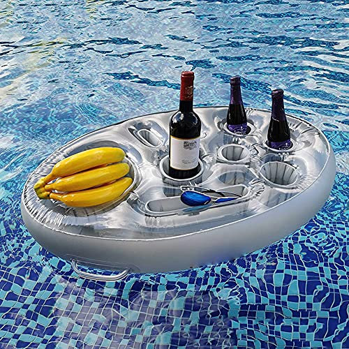 LYEAA Aufblasbares Float-Bier-Tablett, Sommerparty-Eimer-Becherhalter, Wasserspiel-Pool-Float-Trinkkühler-Tisch, for Pool-Party-Strand