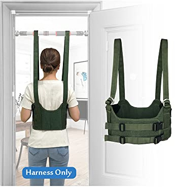 Spinal Decompression Harness Hang Upside Down Back Stretcher for Lower Back Pain Relief Lumbar Traction Device Spine Decompression Belt Bulging Herniated Disc Relief Back Stretching Device - Large