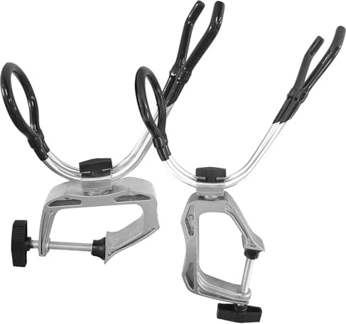 LBW Supporto per canna da pesca per barca, con morsetto regolabile a 360 gradi, in lega di alluminio, confezione da 2