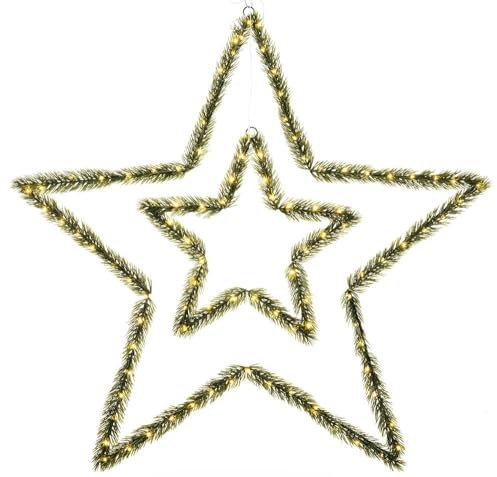 zeitzone Weihnachtsstern Beleuchtet Innen 2er Set Groß + Klein LED Battterie Timer
