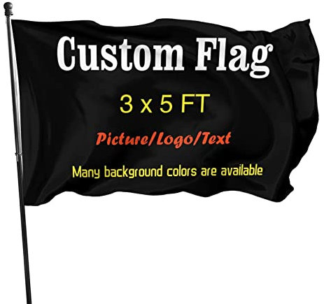 Personalised Flags 5ft x 3ft Outdoor, Custom Photo Banners for Outside Single Sided Printed with Picture/Text, Customised Garden Yard Sign, Create Your Own Team/Welcome/Memory/Festival Large Flag