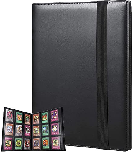 WAIZHIUA Samlarkortsalbum, 540 Fickor Transparent Scrapbook, 30 Sidor per 18 Fickor per Sida, Vattentät Mapp Trading Card Album för MTG Magic, YuGiOh Cards Display