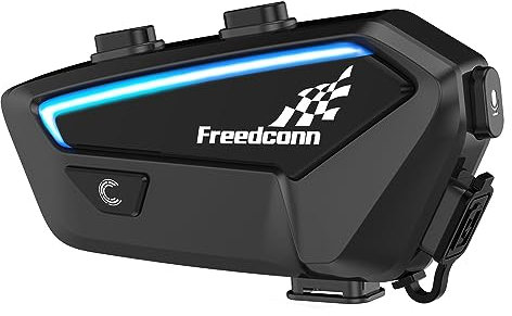 OBEST Motorrad Bluetooth Headset Helm Gegensprechanlage,Intercom-Kommunikationsbereich 2000 m,10 Fahrer Motorrad Headset Wasserdicht,mit Musikaustausch, Ultradünnes Gehäuse IP67