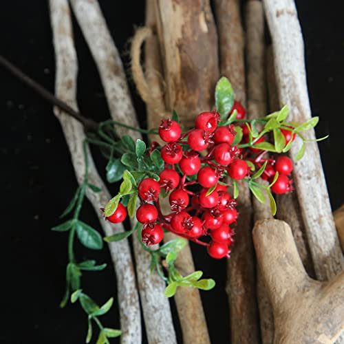 Equirider Weihnachtsdekor Beeren Künstliche Blumen rote Beerenobst Xmas Home Hochzeitsdekorationen