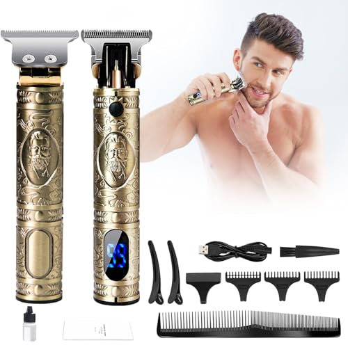 Tagliacapelli Uomo Professionale,Trimmer,Macchinetta per Barba, per Capelli USB Ricaricabile Impermeabile Portatile Rasabarba Elettrico,Schermo LED,Adatto a Bambini,Adulti e Barbiere