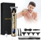 Máquina de Cortar Pelo Profesional, Cortapelos inalámbrico Hombre Cortador de Pelo Recargable con Hoja T, Recortadora de Barba de Espacio Cero con 4 Peines-guía para Uso de Hogar y Peluquería