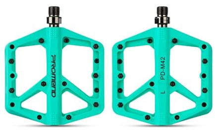 Fututech 1 Paar Pedale für Fahrrad, MTB, BMX, Pedal, rutschfest, Hochgeschwindigkeits-Kugellager, Achse aus Chrom-Molybdän-Stahl, Zubehör (hellgrün)